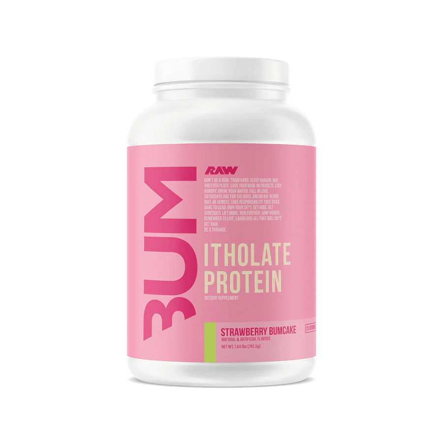 Bum. Itholate Protein 25 Servings Strawberry Bumcake Flavor