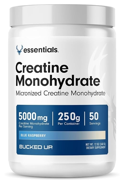 Bucked Up Bucked Up Essentials Creatine Monohydrate 50 Servings Blue Raspberry