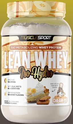 Muscle Sport Lean Whey Iso-Hydro 2pnds 26Serv Nana's Banana Cream Pie