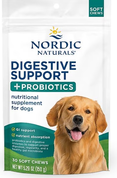Nordic Naturals - Digestive Support + Probiotics Pet Soft Chews 30 ct