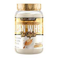 Muscle Sport Lean Whey Iso Hydro 2lbs 26Serv Toasted Almond 