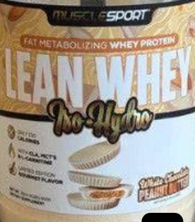 Muscle Sport Lean Whey Iso-Hydro 2lbs 26 Serv White Chocolate Peanut Butter
