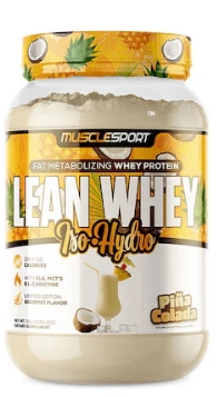 Muscle Sport Lean Whey Iso-Hydro 2pnds 26 Serv Pina Colada