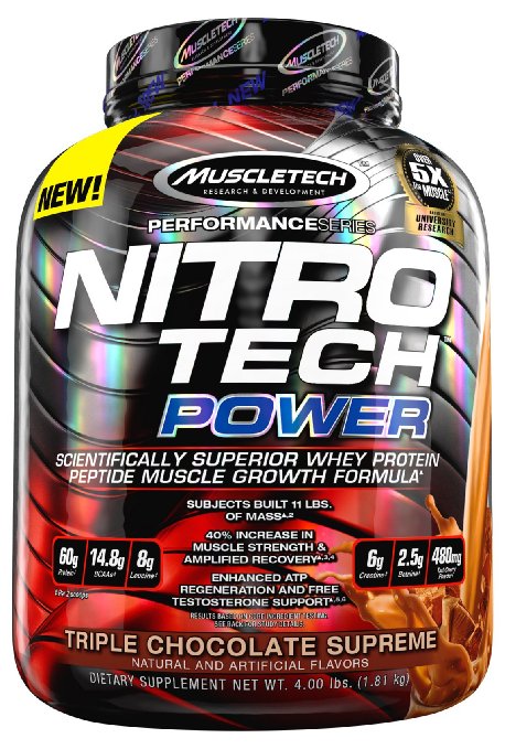 MuscleTech - Nitro Tech Power Powder, Triple Chocolate Supreme, 4 Pound