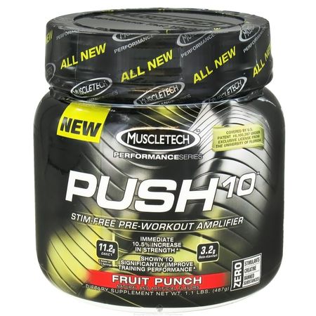 Muscletech - Performance Series Push 10 Stim-Free Pre-Workout Amplifier Fruit Punch - 1.1 lb