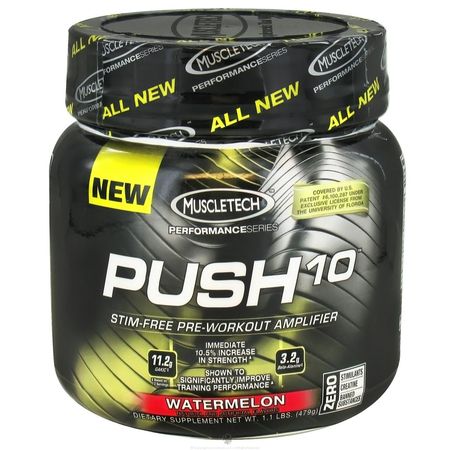 Muscletech - Performance Series Push10 Stim-Free Pre-Workout Amplifier Watermelon - 1.1 lbs-UNAVAILABLE