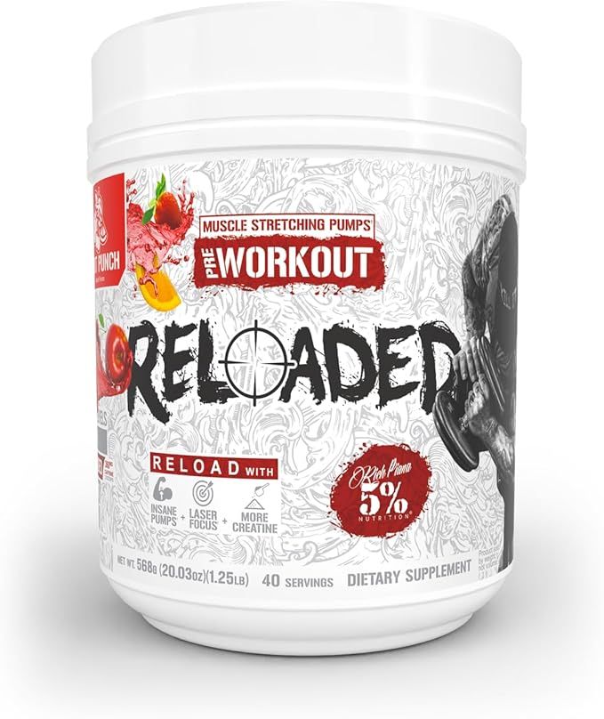 5% Nutrition Reloaded Pre Workout 40 Servings Fruit Punch