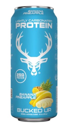 Bucked Up Lightly Carbonated 25g Protein Drinks 12 Pack Banana Pineapple