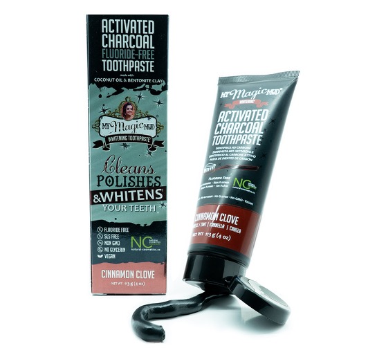 My Magic Mud Whitening Toothpaste with Activated Charcoal Cinnamon Clove 4oz-OUT OF STOCK