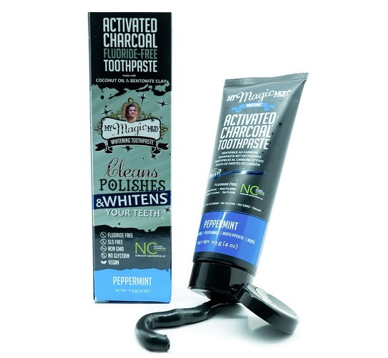 My Magic Mud Whitening Toothpaste with Activated Charcoal Peppermint 4oz-OUT OF STOCK