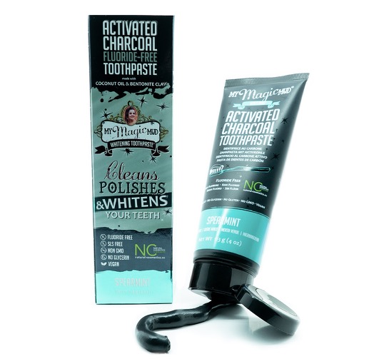 My Magic Mud Whitening Toothpaste with Activated Charcoal Spearmint 4oz-OUT OF STOCK