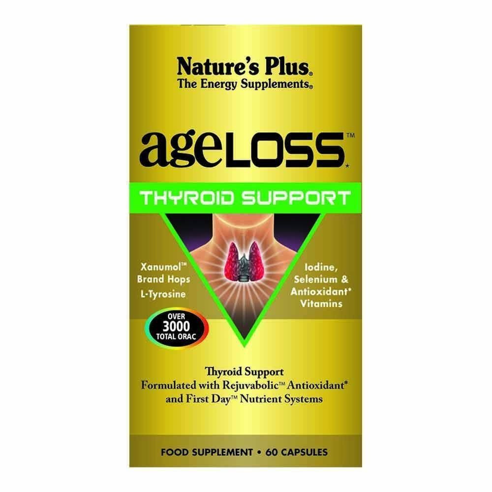 Natures Plus Ageloss Thyroid Vegetarian Capsules 60  TEMPORARILY UNAVAILABLE