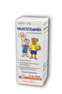 NatraBio Children's MultiVitamin Tropical 4 oz Liq