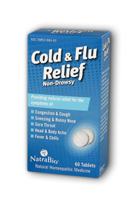 NatraBio Cold & Flu Relief Unflv 60 Tab-UNAVAILABLE