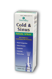 NatraBio Cold & Sinus Nasal Spray Frag Free 0.8 oz Spy-UNAVAILABLE