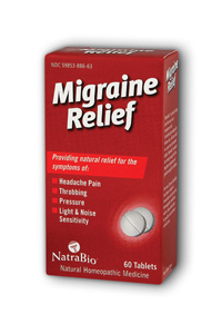 NatraBio Migraine Relief Unflv 60 Tab       TEMPORARILY UNAVAILABLE