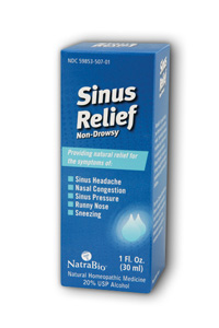 NatraBio Sinus Relief Unflv 1 oz Liq