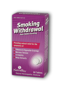 NatraBio Smoking Withdrawal Unflv 60 Tab