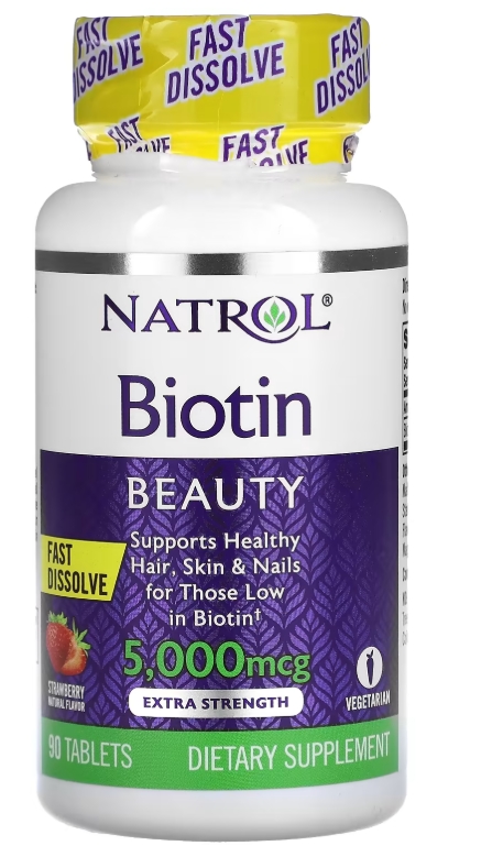 Natrol Biotin 5000Mcg,Fast Dsslv 90 Tablets