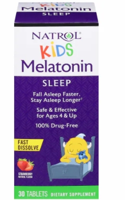 Natrol Kids Melatonin 1Mg Chwbl 30Tb