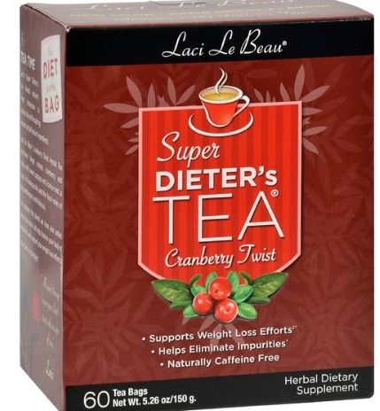 Natrol Laci Le Beau Super Dieter's Tea Cranberry Twist 60 bags-UNAVAILABLE
