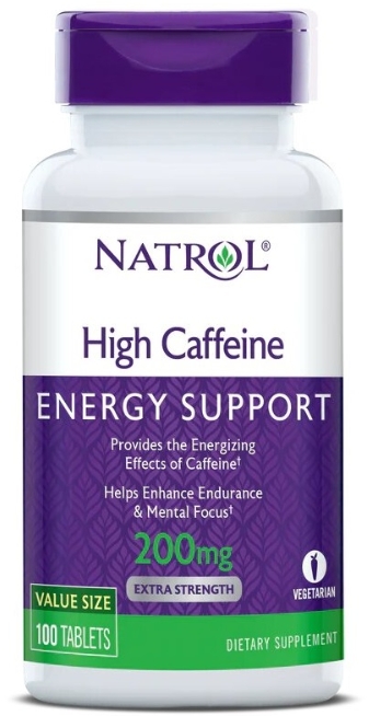 Natrol Natrol High Caffeine 200mg 100 tabs      TEMPORARILY UNAVAILABLE