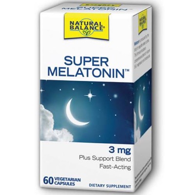 Natural Balance Super Melatonin Plus Veg Cap 3mg 60ct