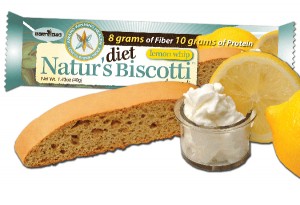 Natural Diet Biscotti - Diet Biscotti Bars, Lemon 18 Bars