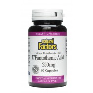 Natural Factors D'Pantothenic 250Mg 90 Cap  TEMPORARILY UNAVAILABLE