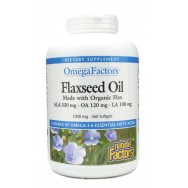 Natural Factors Flax Oil Organic 1000Mg 360 SoftGels