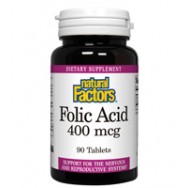Natural Factors Folic Acid 400Mcg 90 Tab