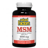 Natural Factors Msm 1000Mg 180 Cap