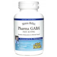 Natural Factors Stressrelax Pharmagaba 60 Chw Tab
