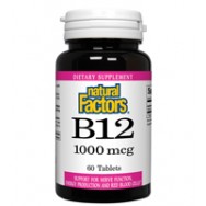 Natural Factors Vit.B-12 1000Mcg T/R 60 Tab