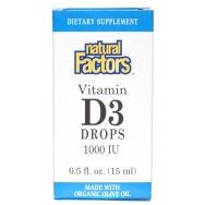 Natural Factors Vitamin D3 1000Iu Liquid 0.5 Oz