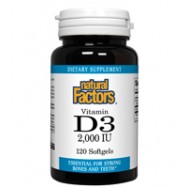 Natural Factors Vitamin D3 2000Iu 120 SoftGels
