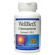 Natural Factors Wellbetx Cinnamon Extract 60 Cap