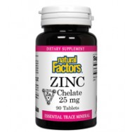 Natural Factors Zinc Chelate 25Mg 90 Tab