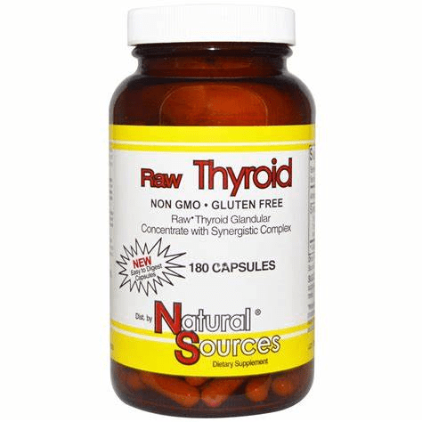 Natural Sources Raw Thyroid 180 cap-UNAVAILABLE