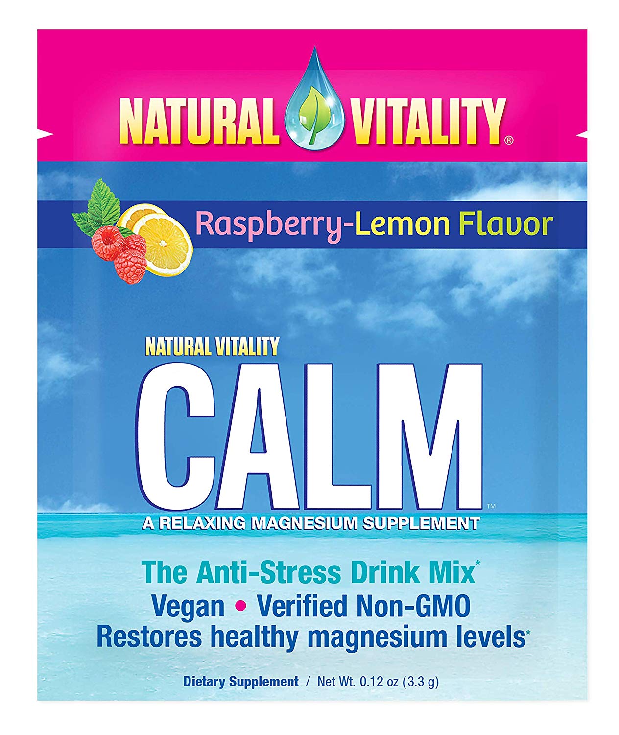 Natural Vitality Natural Calm Packs Rasp-Lem 30-pk box-OUT OF STOCK