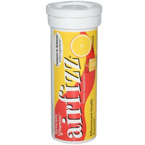 Naturally Vitamins Airfizz Effervescent Immune Support Formula Orange 10 Tab