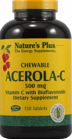 Natures Plus Acerola-C 500 Mg Chewable 150-UNAVAILABLE