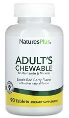 Natures Plus Adult Chewable Multi Red Fruit 90