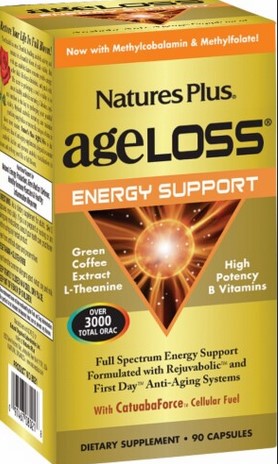 Natures Plus Ageloss Energy Support Vegetarian Capsule 90  TEMPORARILY UNAVAILABLE