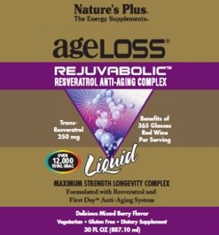 Natures Plus Ageloss Rejuvabolic Liquid 30 Oz TEMPORARELY UNAVAILABLE