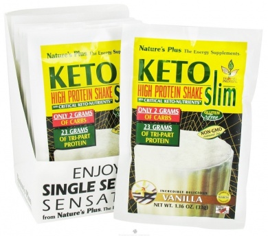 Natures Plus Ketoslim Low Carb Vanilla Packet 8-OUT OF STOCK