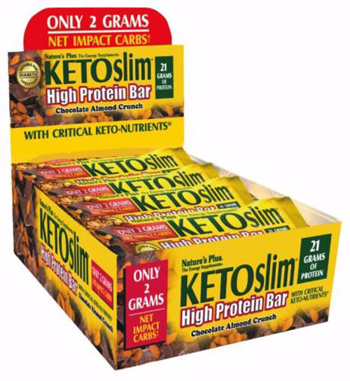 Natures Plus Ketoslim Lowcarb Choc Almond Bar 12    TEMPORARILY UNAVAILABLE