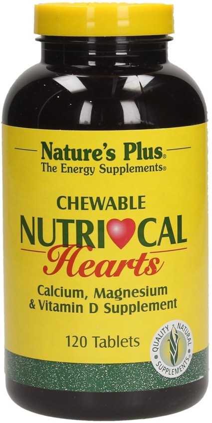 Natures Plus Nutri-Cal Hearts Chewable 120      TEMPORARILY UNAVAILABLE