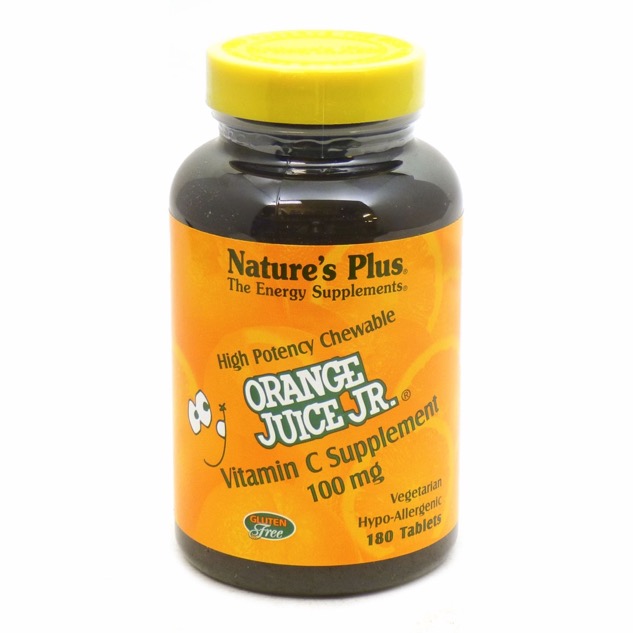 Natures Plus Orange Juice Jr 100 Mg Chewable 180