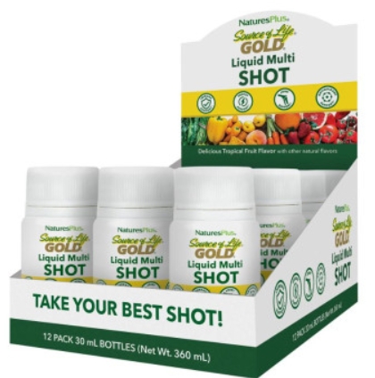 Nature's Plus - Source of Life GOLD Shot 12 - 1fl oz Tropical Fruit
